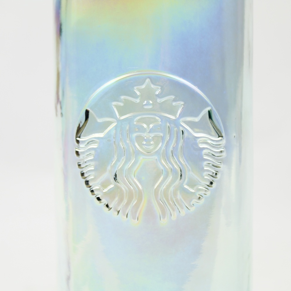 Starbucks Recycled Glass Iridescent Rainbow Bottle - Picture 4 of 4